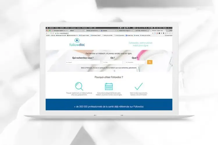 Followdoc : page internet et prise de rendez-vous en ligne du cabinet