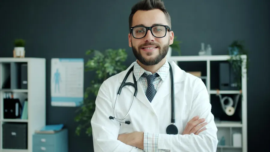 Médecin à son bureau